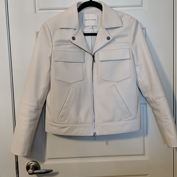 Creamy gorgeous Judith&Charles leather jacket - Picture 2 of 6